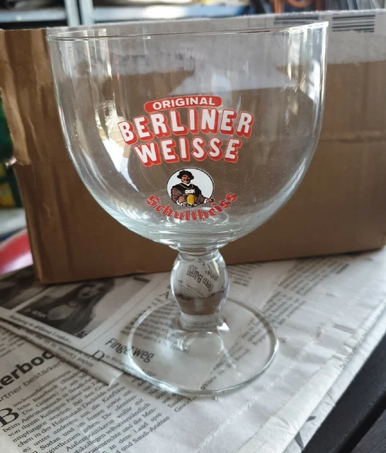 BIERGLAS BRAUEREI SCHULTHEISS Original Berliner Weisse Glas Pokal 0,3 L ...