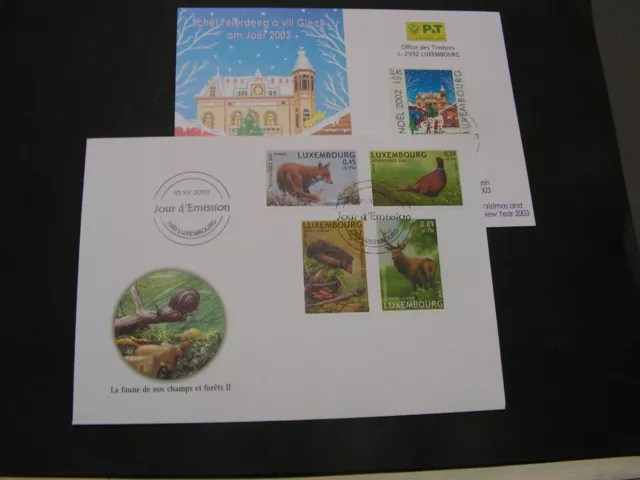 Lichtenstein ,   FDC 2002 und 2003   Tiere und Weinachten