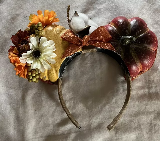 Hand Made Fall Themed Minnie Ears Headband