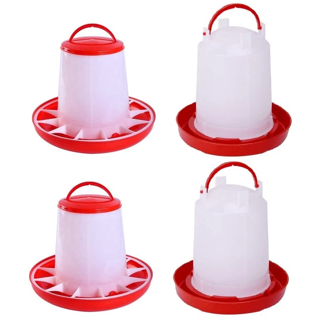 2 x Baby Chick Feeder e Waterer Kit per Fontane Gel Pollame per Fino a 12 Pulcini, F3M5