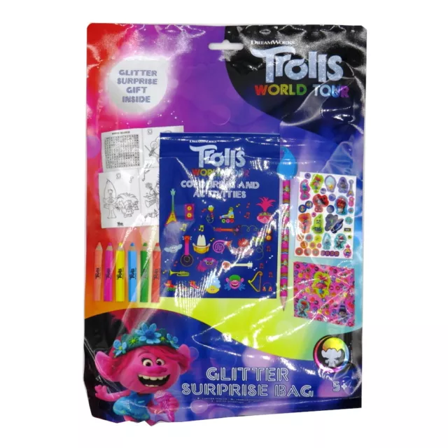 Trolls World Tour Large Colouring and Activity Glitter Surprise Bag