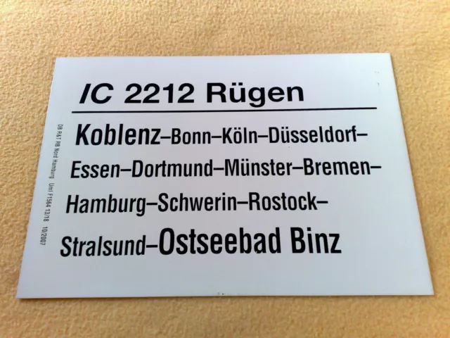 ZLS IC 2212 Rügen Koblenz - Bremen - Schwerin - Rostock - Ostseebad Binz 10/2007