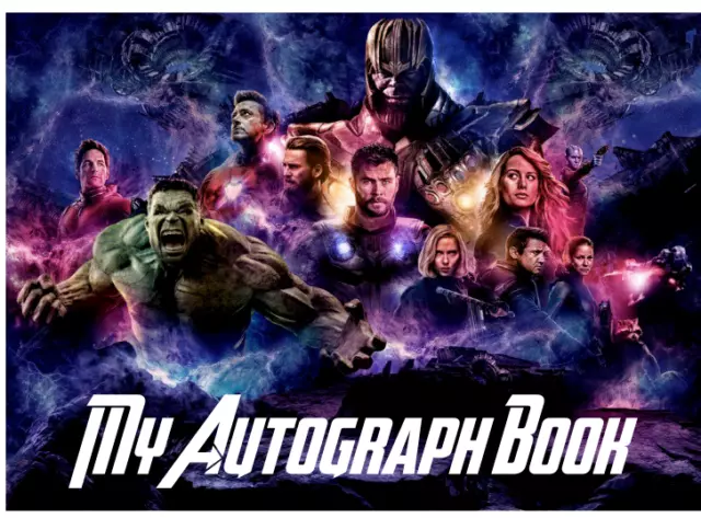 A6 Personalised Autograph Book Avengers Disney Inspired Memory  Holiday Book