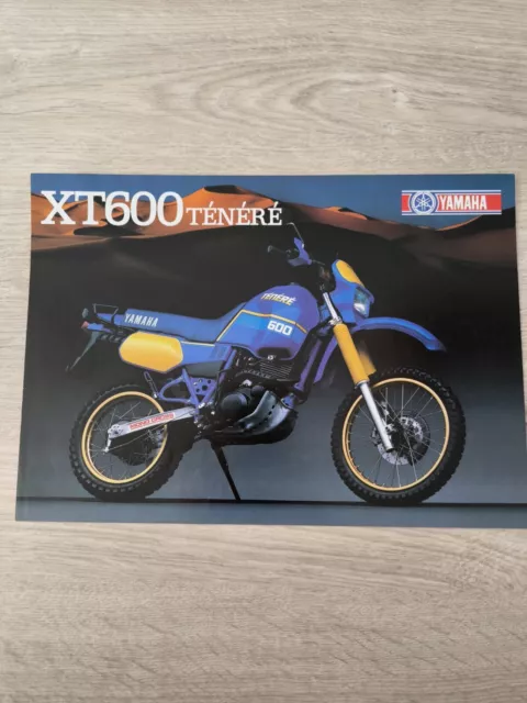 Brochure prospectus Catalogue Yamaha XT  600  Ténére 1986