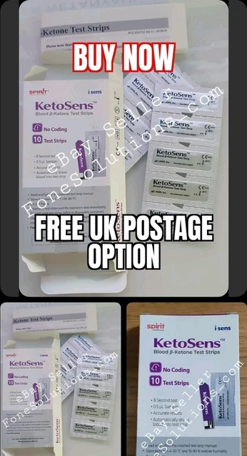 ISens KETOSENS i Sens strisce reattive chetoni nel sangue - CareSens Dual Pro GRATIS UK p&p*