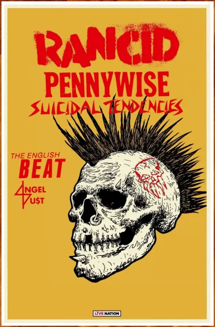 RANCID | PENNYWISE Tour 2019 Ltd Ed New RARE Poster +BONUS Punk Rock Poster!
