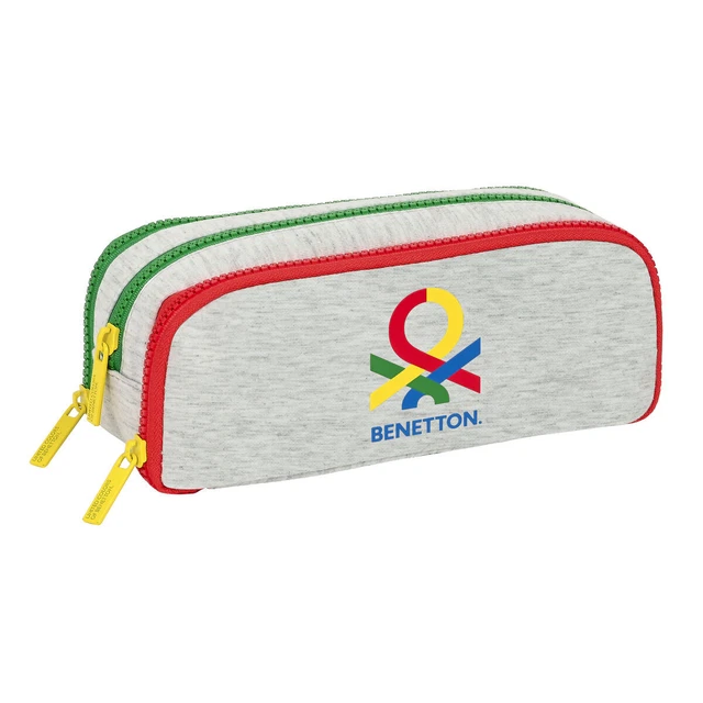 Dreifaches Mehrzweck-Etui Benetton Pop Grau [21 x 8 x 8 cm]
