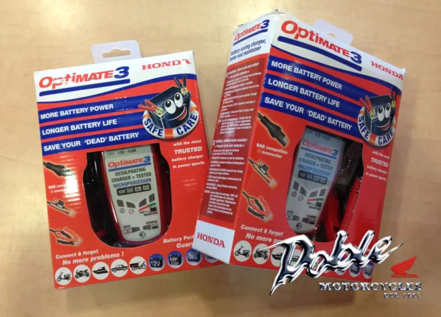 Paire de 2021 authentique Honda Optimate 3 chargeur de batterie optimiseur conditionneur x 2 2