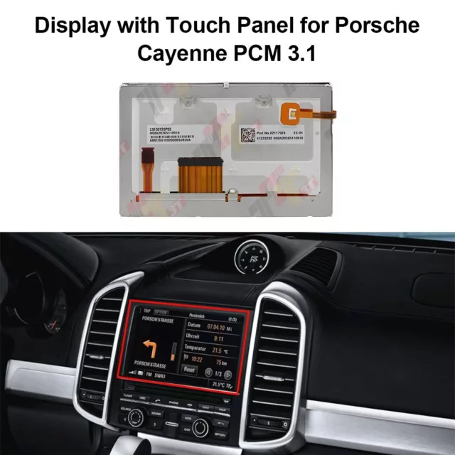 Display with Touch Panel for Porsche 911 (997) Cayenne Cayman PCM 3.1 Navigation