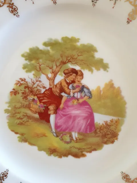 Vintage Limoges France Porcelain  Collectible Miniature Romantic Plates 3