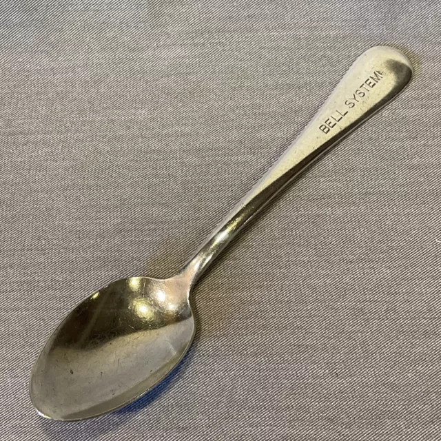 Vintage BELL SYSTEM Teaspoon Silver Plated Spoon - VICTOR S. CO.+ OVERLAY I S