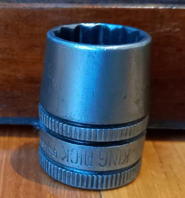 Vintage King Dick Socket 3/8W  7/16 Bsf With 1/2" Af Drive Hsw 206 British Made