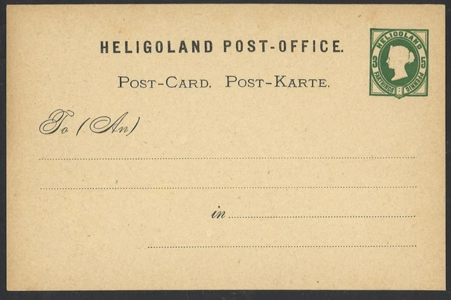 Altdeutschland Helgoland Postkarte Ganzsache P 1 ungebraucht Heligoland
