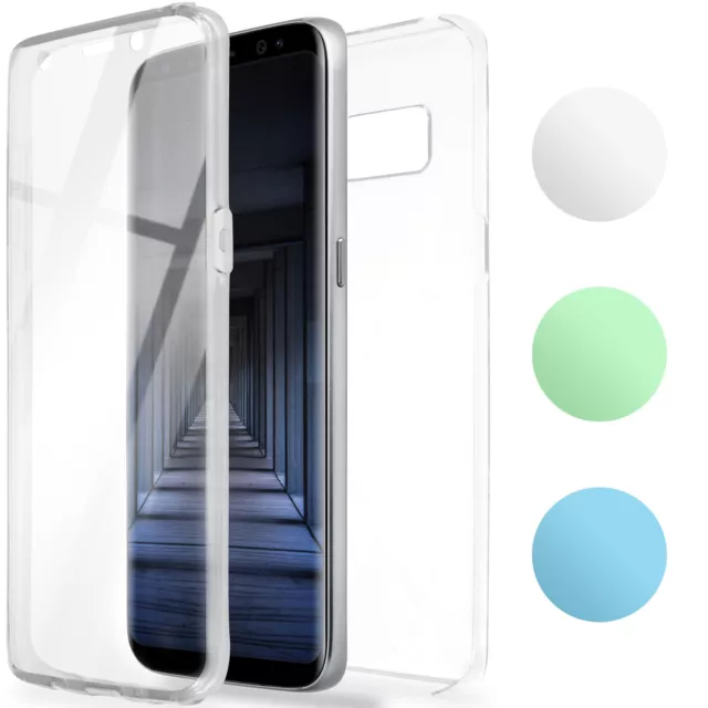 Handy Hülle für Samsung Galaxy S8 Transparent 360 Grad Full Case Schutzhülle TPU