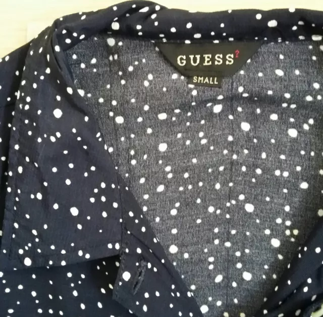 Abito chemisier GUESS a pois blu scuro