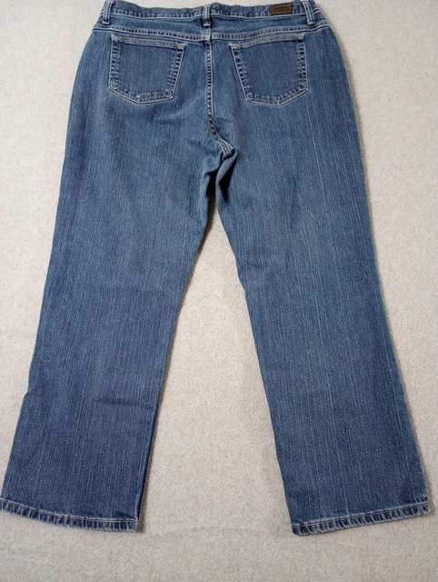 Lee Riders Women's Sz 16P Relaxed Fit Blue Denim Jeans 36X28