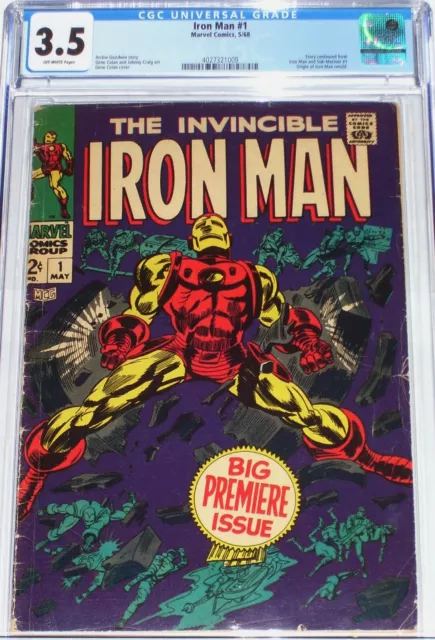 Iron Man #1 CGC 3.5 from May 1968 Origin of Iron Man retold