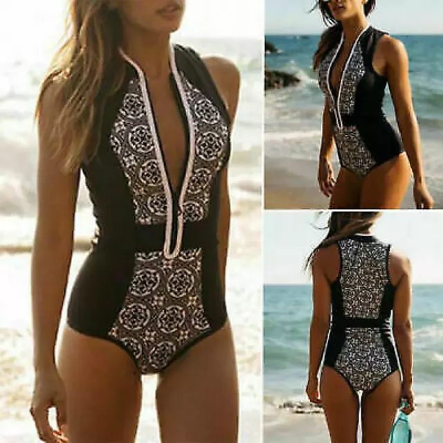 Womens Push Up Bikini Monokini Ladies One Piece Swimsuit Swimwear Bathing Suit