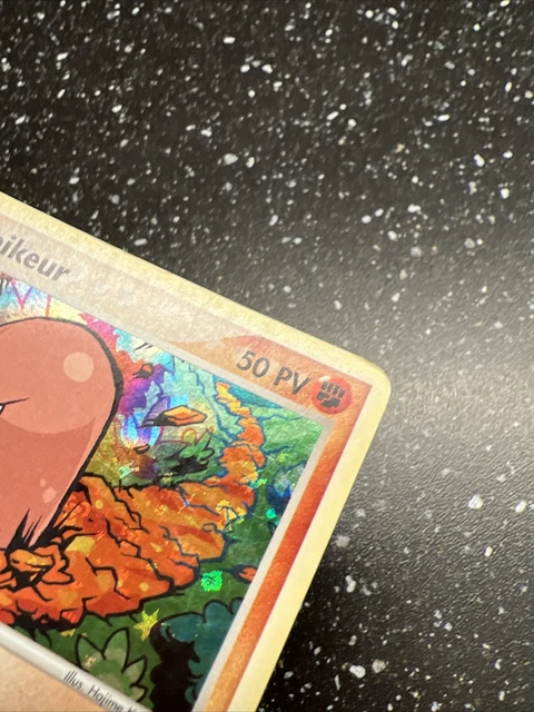 61/112 ex red light green leaf Holo reverse leaf Pokemon Mole Card VF fr fra 6