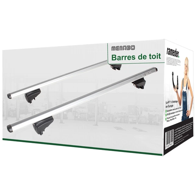 Barres De Toit Aluminium Menabo Pour Peugeot 106 3 Portes (1992-2004) - Charge Max 75 Kg - 10