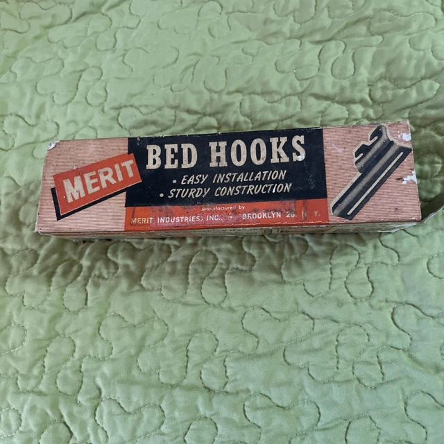 Juego de adaptadores de placa de conversión de cabecera con gancho de cama vintage mérito