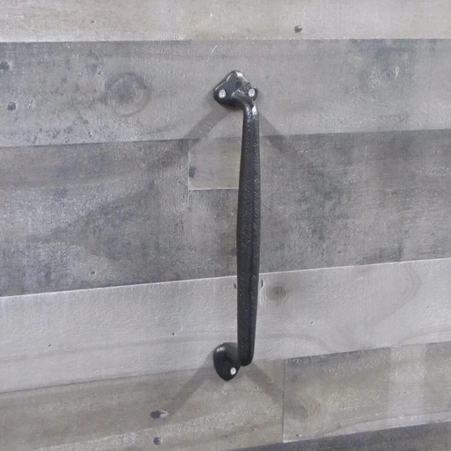 Large Vintage Cast Iron Slide Door Pull Antique Gate Handle Rustic Barn Hardware 2