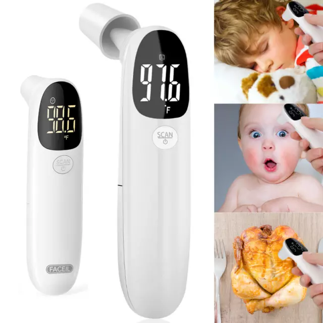 Infrared Digital Non-Contacted Ear & Forehead Temperature Thermometer