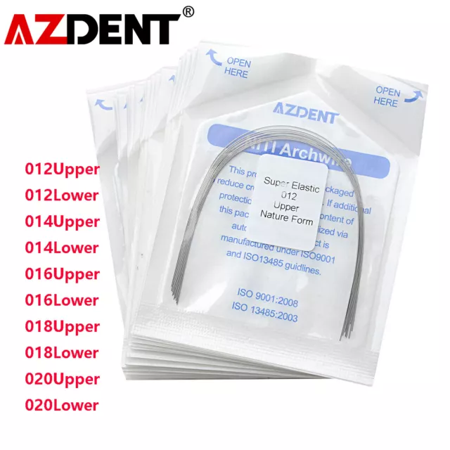 AZDENT Dental Orthodontic Niti Super Elastic Natural Form Round Arch Wire