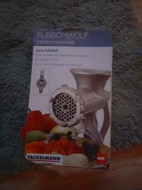 Fackelmann Fleischwolf Mincing Maschine Aus Metall