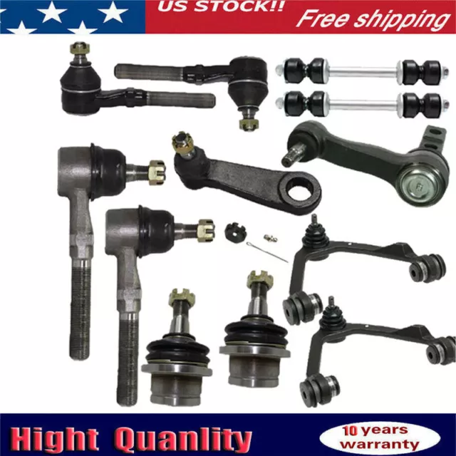 12 Front Upper Control Arm Tie Rod Suspension Kit for Ford F-150 Expedition 4WD