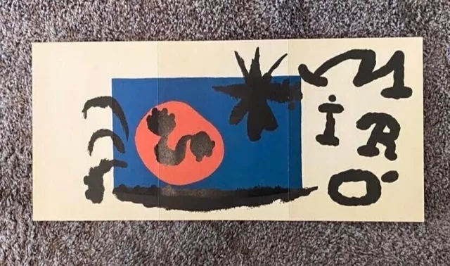 JOAN MIRO RARE 1959 Original Lithograph Exhibition Art Print Poster Venezuela