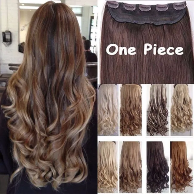 Real Thick 3/4 Full Head Clip In Hair Extensions Full Colors Natural As Human EA