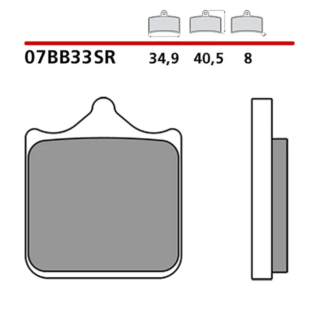 Brembo Kit Pastiglie Freno Ant. Ktm Supermoto Prestige 690 07-07Bb33Sr