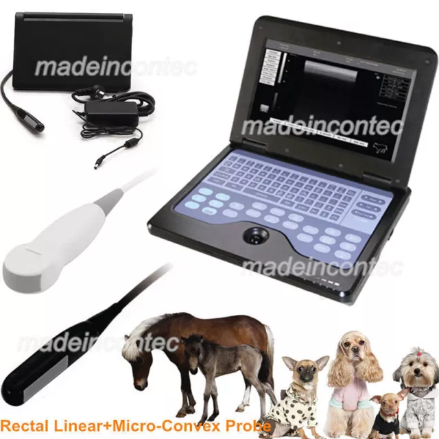 Máquina de escáner de ultrasonido portátil para uso veterinario, rectal,...