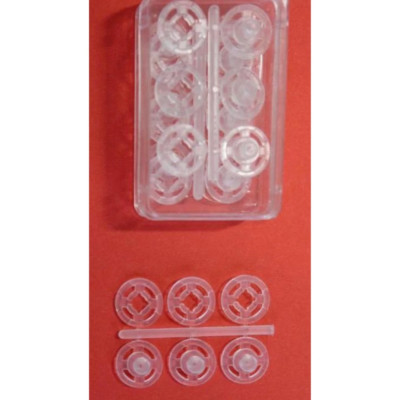 Disponibili in Diverse Misure in plastica BIG-SAM 12 pz Colore: Bianco/Trasparente Bottoni a Pressione 