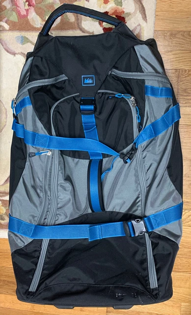 REI Co-op Tech Rolling Duffel Suitcase Luggage Travel Bag 2 Handles Large Pull