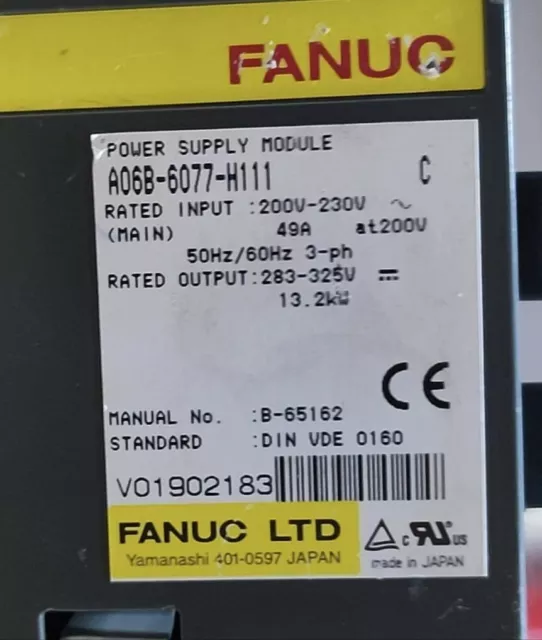 A06B-6077-H111 Fanuc Power Supply Module 13.2Kw