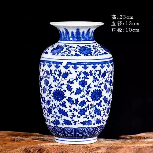 Blue and White Porcelain Vase Decoration Room Flower Jingdezhen Ceramics Vases