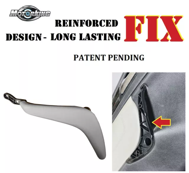 UPGRADED For 98-03 MB CLK320 CLK430 Left Driver DOOR HANDLE PULLER & COVER Gray