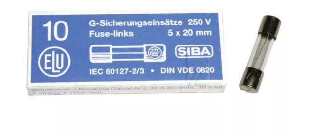 Fusible Retardé 5x20mm 250V 10A Ampère Fusibles En Vetro. 10 Pièces