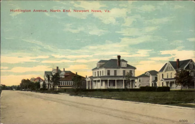 Newport News Virginia VA Huntington Avenue c1910 Vintage Postcard