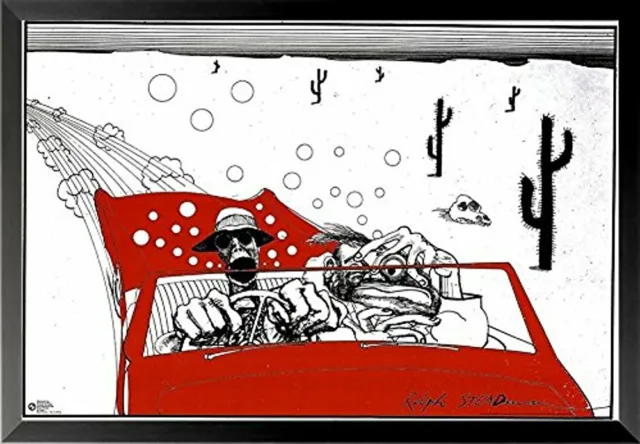 FRAMED Hunter S. Thompson Fear and Loathing By Ralph Steadman 36x24 Poster