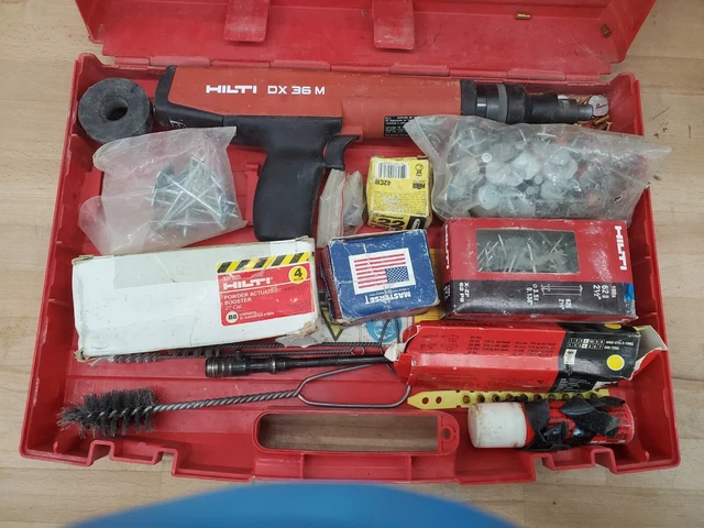 Hilti DX36M Fastening Gun Tool with Case & Accessories