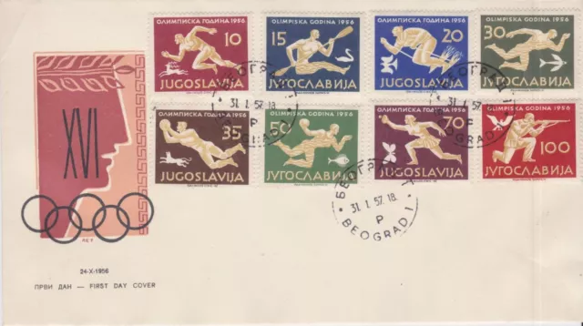 Yugoslavia 804/811 Special Letter Olympics 1956-89279