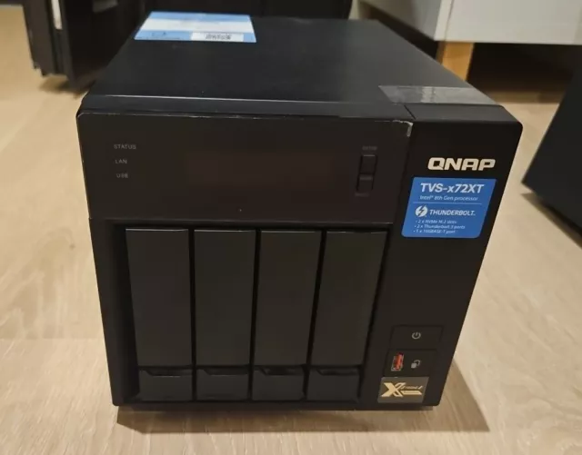 QNAP TVS-472XT 4 Bay NAS Thunderbolt 3 NAS Enclosure i7 8700T 64GB RAM 10Gbps