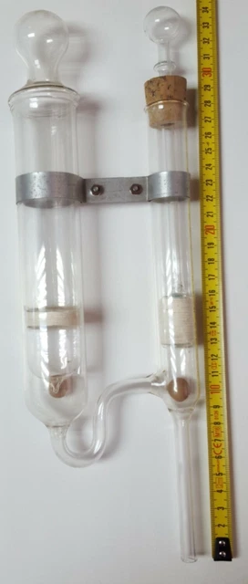 Vintage Chimica Fisica Torchio Idraulico da laboratorio in Vetro da Collezione. 2