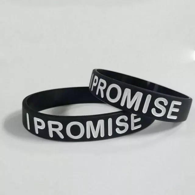 I promise  Silicone Bracelets Rubber Wristbands Bracers 1pcs