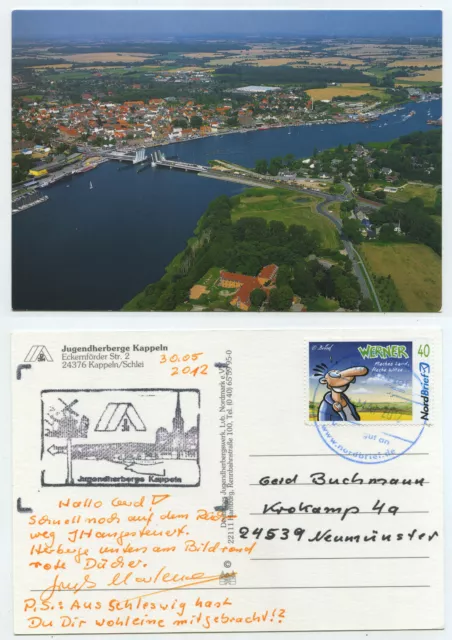 61297 - DJH Youth Hostel Kappeln/Schlei - Aerial Image - Postcard, Run
