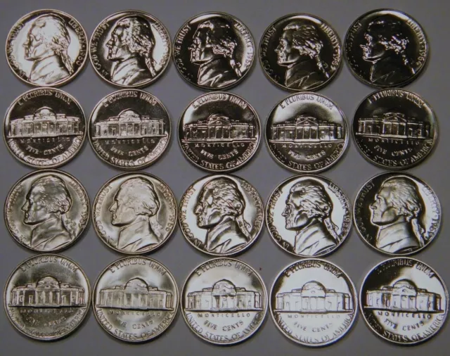 1960-1967 & 1968-69 S Jefferson Nickel Gem Proof & SMS Set Run of 10 Mint Coins 2