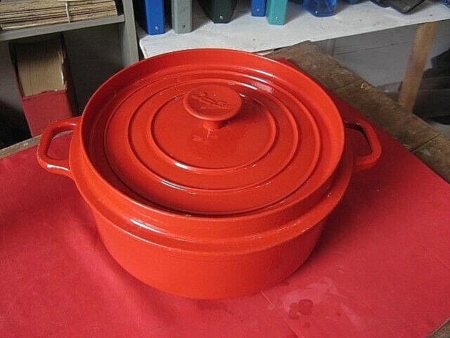 Ancienne Cocotte en Fonte Emaillée Turquoise - Vintage French Finds